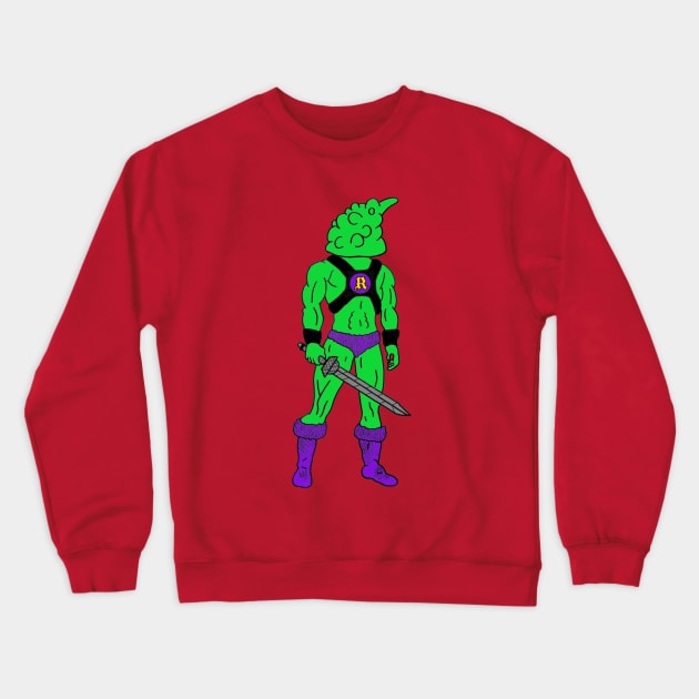 Prince Algor Green Large Art Crewneck Sweatshirt by Rampageo Industries 